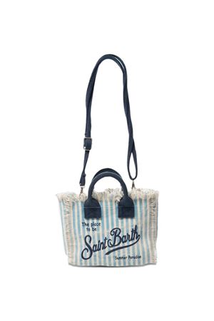 Borsa a mano Vanity in canvas di cotone celeste SAINT BARTH KIDS | VAMI00103449L
